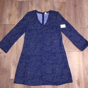 Blue speckled shift dress NWT Gap